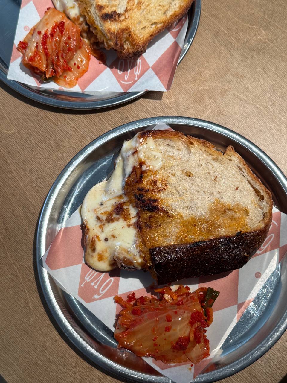 Tomato grilled cheese with kimchi at Café BUF39